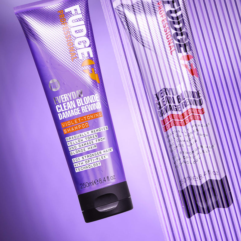 Fudge Professional Purple Conditioner, Everyday Clean Blonde Damage Rewind Gradual Toning for Blonde Hair, 250ml - BeesActive Australia