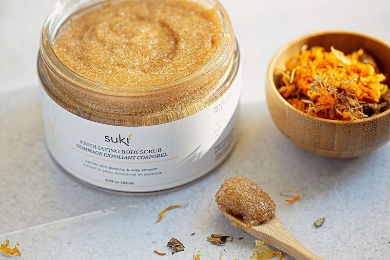 Suki Exfoliating Body Scrub With Calendula Oil and Alpha Hydroxy Acid, Hydrating And Deep Cleaning Sugar Scrub, 6.09 Oz - BeesActive Australia