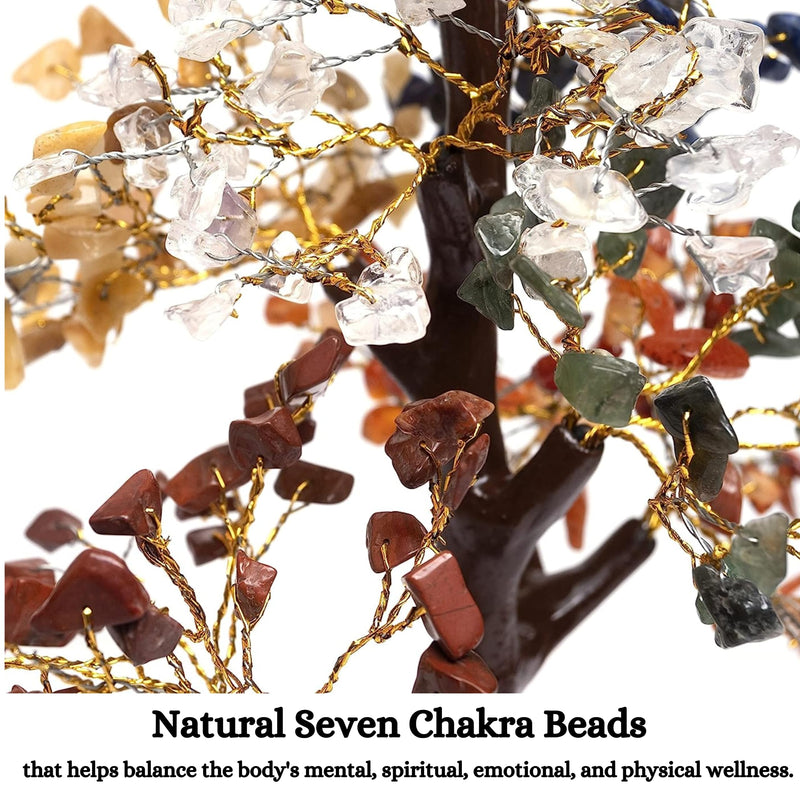 ABHISUBYA Seven Chakra Crystal Tree - Crystal Gifts - Chakra Tree - Gemstone Tree - Crystal Tree of Life - Bonsai Tree - Meditation Accessories - House Warming Gifts New Home - Feng Shui - Money Tree Seven Chakra Tree of Life - BeesActive Australia