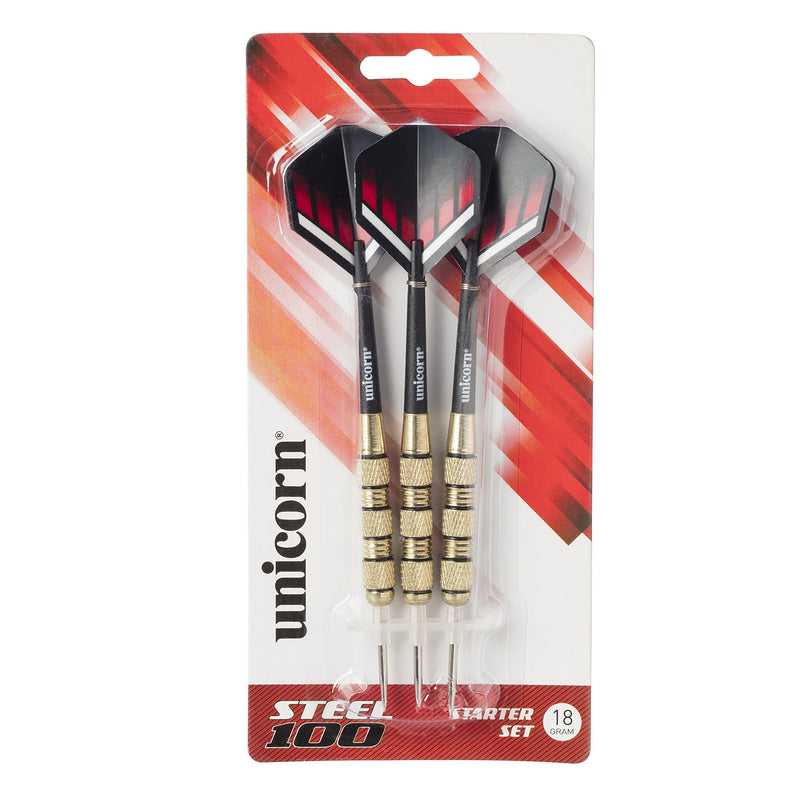 Unicorn Steel 100 Dart Set black/bronze, .2 pounds - BeesActive Australia