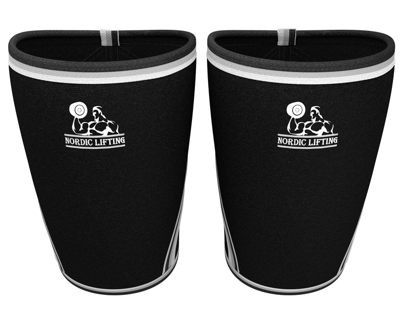 Knee Sleeves (1 Pair) Support & Compression for Weightlifting, Powerlifting & Cross Training - 7mm Neoprene Sleeve for the Best Squats - Both Women & Men - by Nordic Lifting X-Large Black - BeesActive Australia
