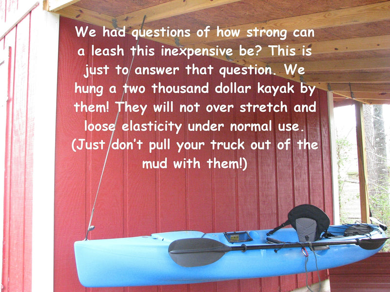 Campingandkayaking Made in The USA. Paddle/Rod/Gear Leash Now with Cinch Lock, 3 Black Leashes and 1 Carabiner. Built to Last. - BeesActive Australia
