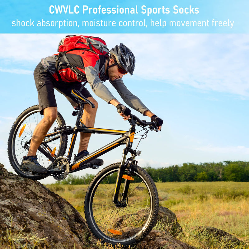 CWVLC Unisex Cushioned Compression Athletic Ankle Socks Multipack Medium 6-pairs (Black2,charcoal2,royal2) - BeesActive Australia