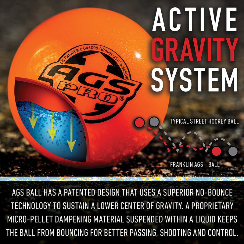Franklin Sports Street Hockey Balls - Outdoor NHL Hockey Balls - Low Bounce AGS Ball 1 Ball - BeesActive Australia