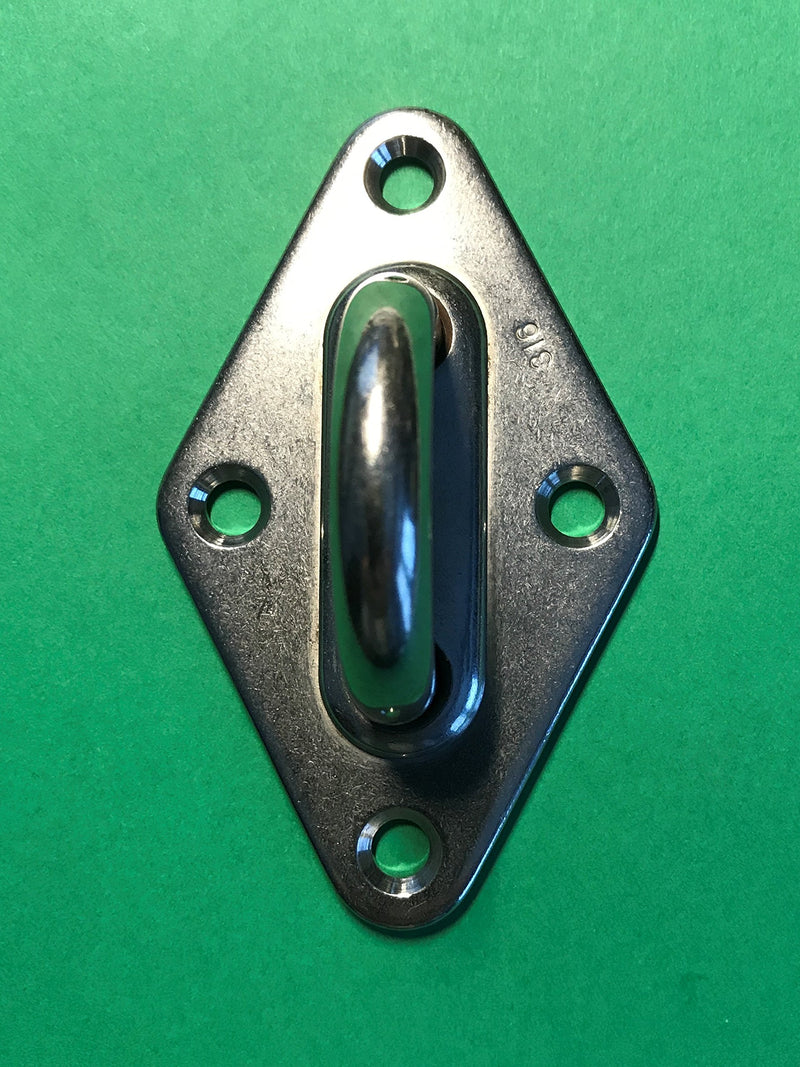 [AUSTRALIA] - Stainless Steel 316 Diamond Pad Eye 5/16" 8mm (80mm x 50mm) Marine Grade 