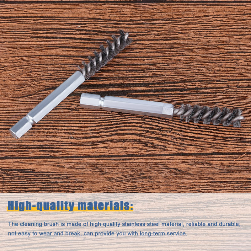 AIEX 2pcs Golf Clubs Head Hosel Brush, Golf Club Hosel Brush Stainless Steel Bore Brush Golf Club Wire Brush Cleaner Golf Club Brush Tool Electric Drill Wire Brush - BeesActive Australia