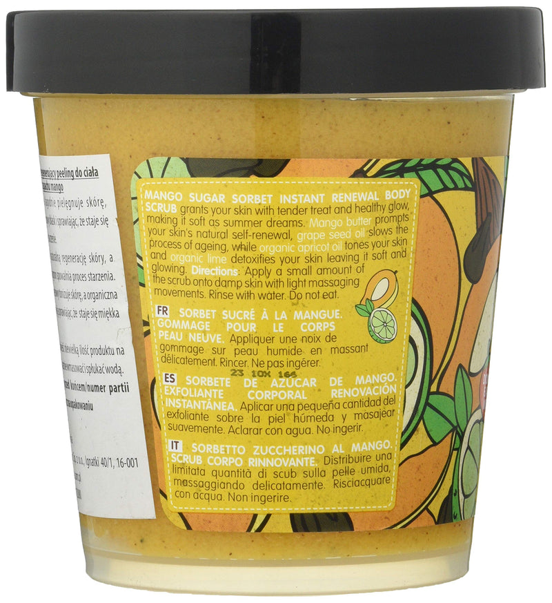 Organic Shop Body Desserts Mango Sugar Sorbet Instant Renewal Body Scrub, 450 ml Mango,Apricot,Lime 450 ml (Pack of 1) - BeesActive Australia
