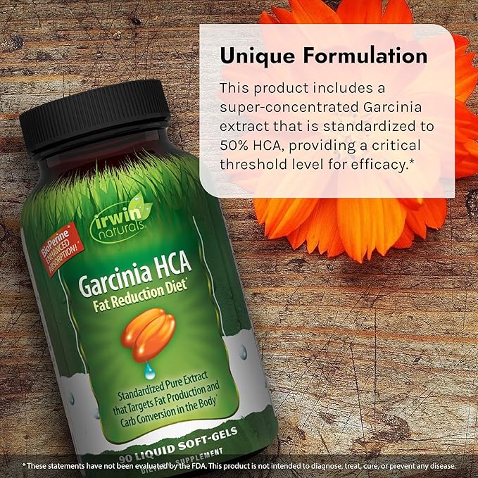 Irwin Naturals - Garcinia HCA Fat Reduction Diet - 1 Softgel - BeesActive Australia