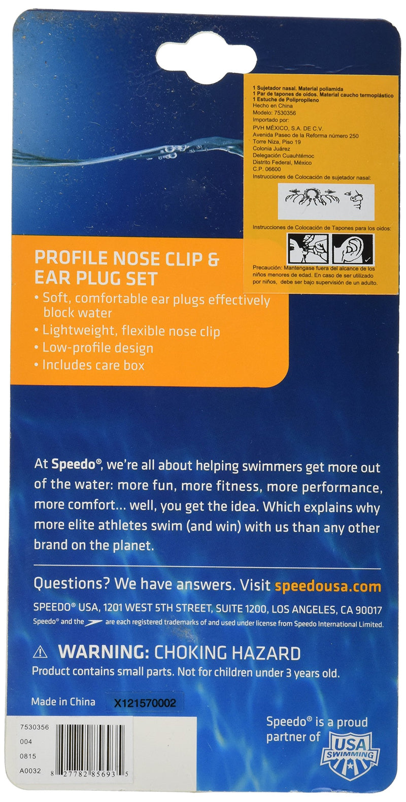 [AUSTRALIA] - Speedo Profile Nose Clip/Ear Plug Set One Size Blue 