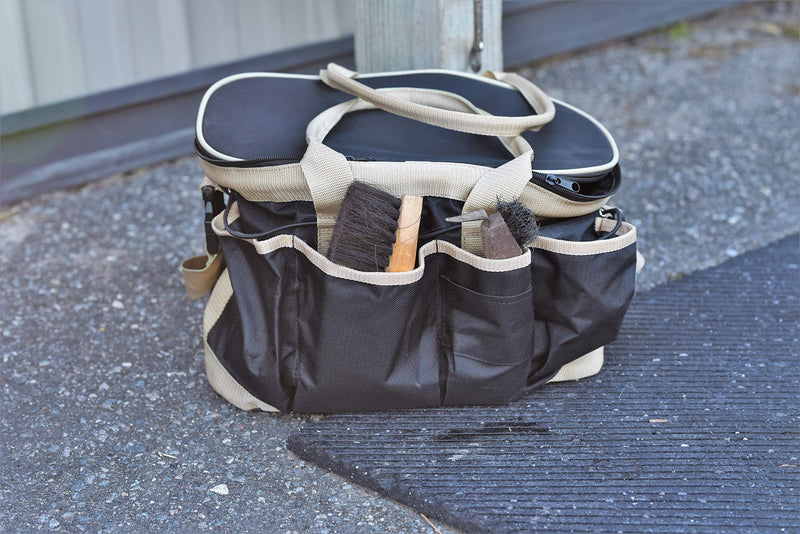 Huntley Equestrian Deluxe Grooming Organizer Bag (Black) (02122) - BeesActive Australia