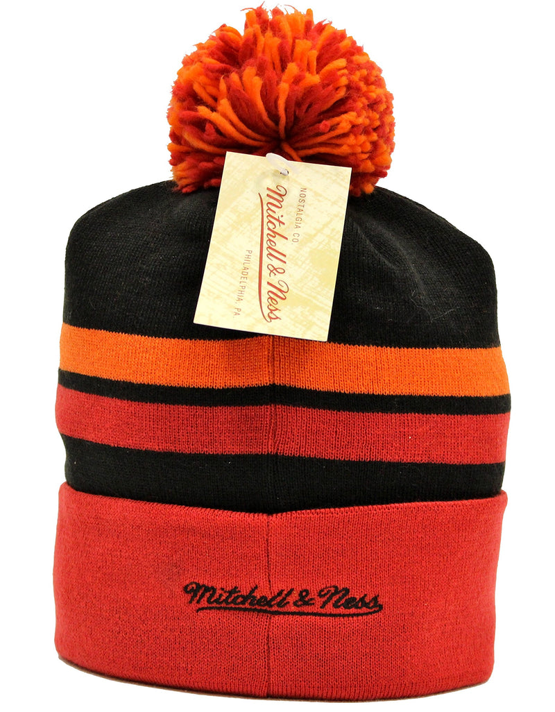 Miami Heat Mitchell & Ness Trifecta Vintage Logo Knit Hat - BeesActive Australia