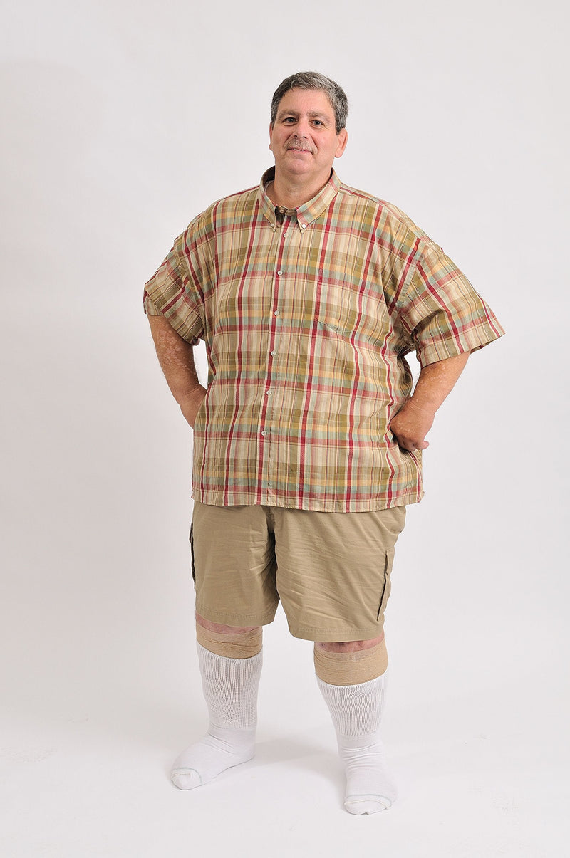 Extra Wide Medical Mid Calf Crew (Pack of 3) Small Tan - BeesActive Australia