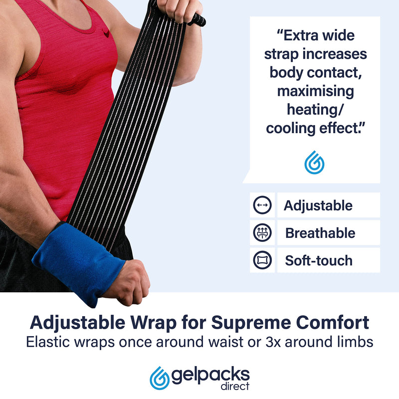 GPD 3in1 Gel Ice Pack for Sports Injuries, Reusable Heat Pack, Adjustable Cold Compress Wrap, Flexible Hot Cold Packs for Muscle Pain, Sciatica Pain Relief - All Body, Multi-Purpose (Gelpacks Direct) Medium (Single Pack) - BeesActive Australia