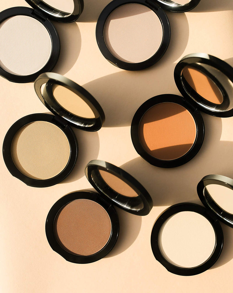 Glo Skin Beauty Pressed Base | Mineral Pressed Powder Foundation with Talc-Free & Paraben-Free Formula | Breathable & Buildable Coverage, Matte Finish Honey Medium - BeesActive Australia