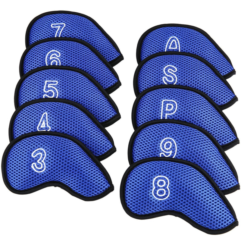 Sword &Shield sports 10Pcs/Pack New Meshy Golf Iron Covers Set Golf Club Head Cover Fit Most Irons. - BeesActive Australia
