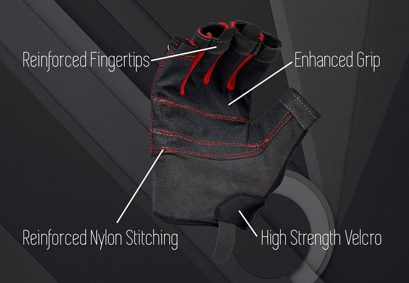 Tourelo Sailing Gloves Gen 2 Lava Red X-Small - BeesActive Australia