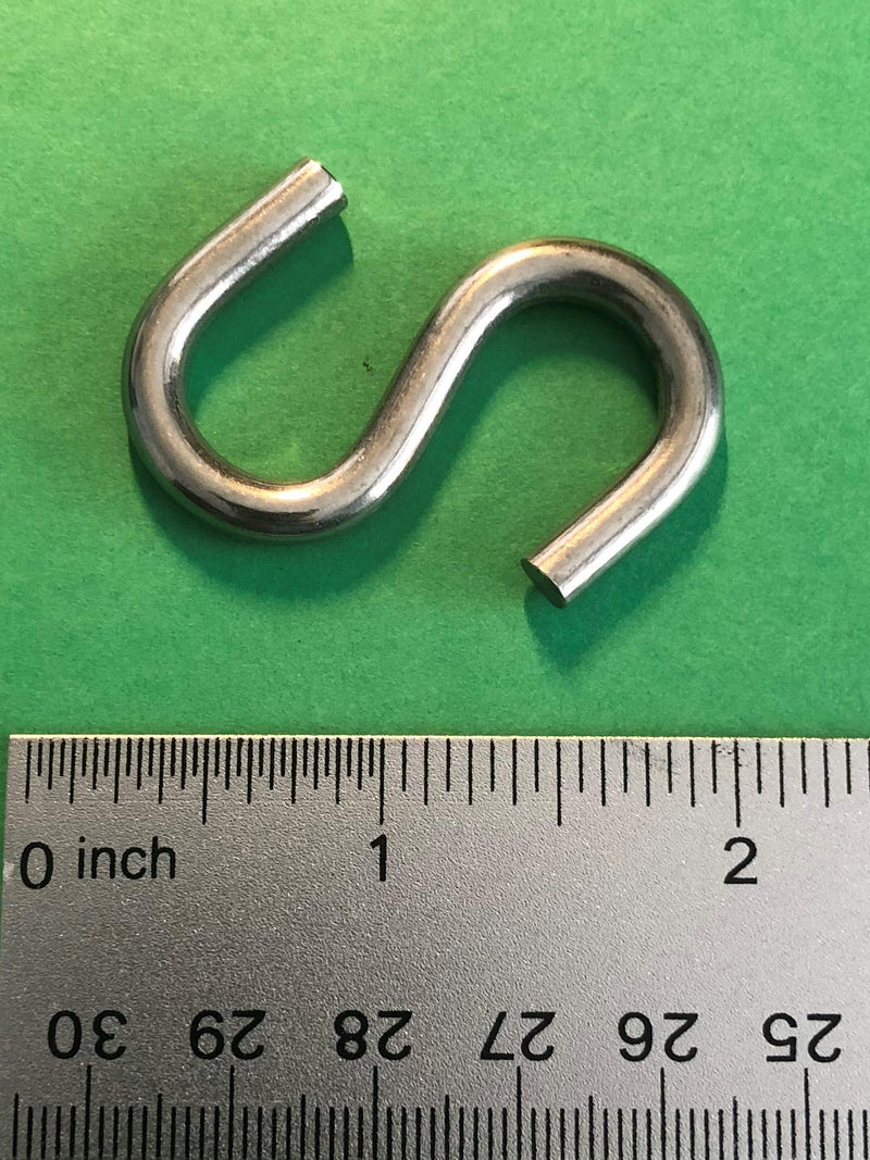[AUSTRALIA] - 2 Pieces Stainless Steel 316 Straight S Hook 3/16" (5mm) Marine Grade 