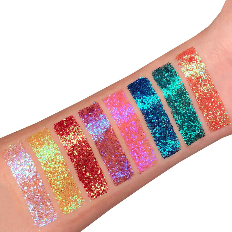 Iridescent Glitter Shakers by Moon Glitter - Blue - Cosmetic Festival Makeup Glitter for Face, Body, Nails, Hair, Lips - 5g - BeesActive Australia