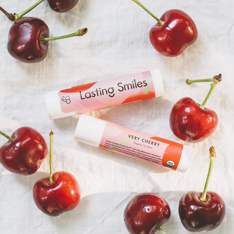 Lasting Smiles Organic Lip Balm - Very Cherry 4 Pack - BeesActive Australia