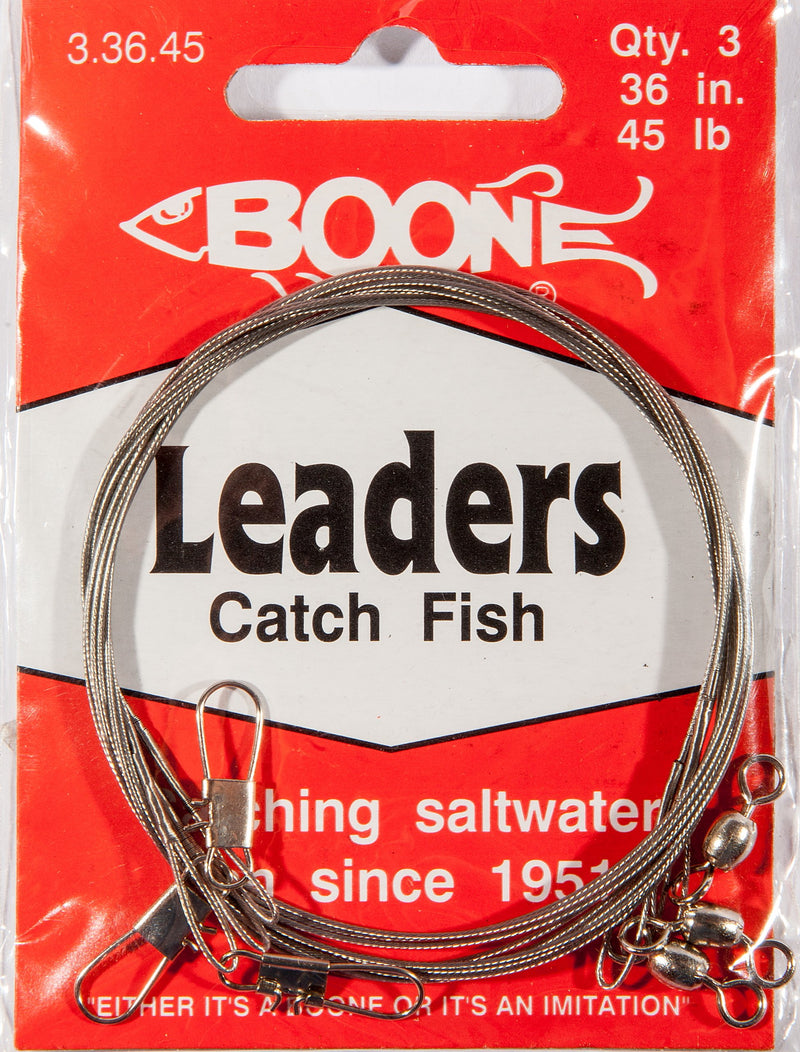 [AUSTRALIA] - Boone Bright SS 36-Inch Leader (Pack of 3), 45-Pound 