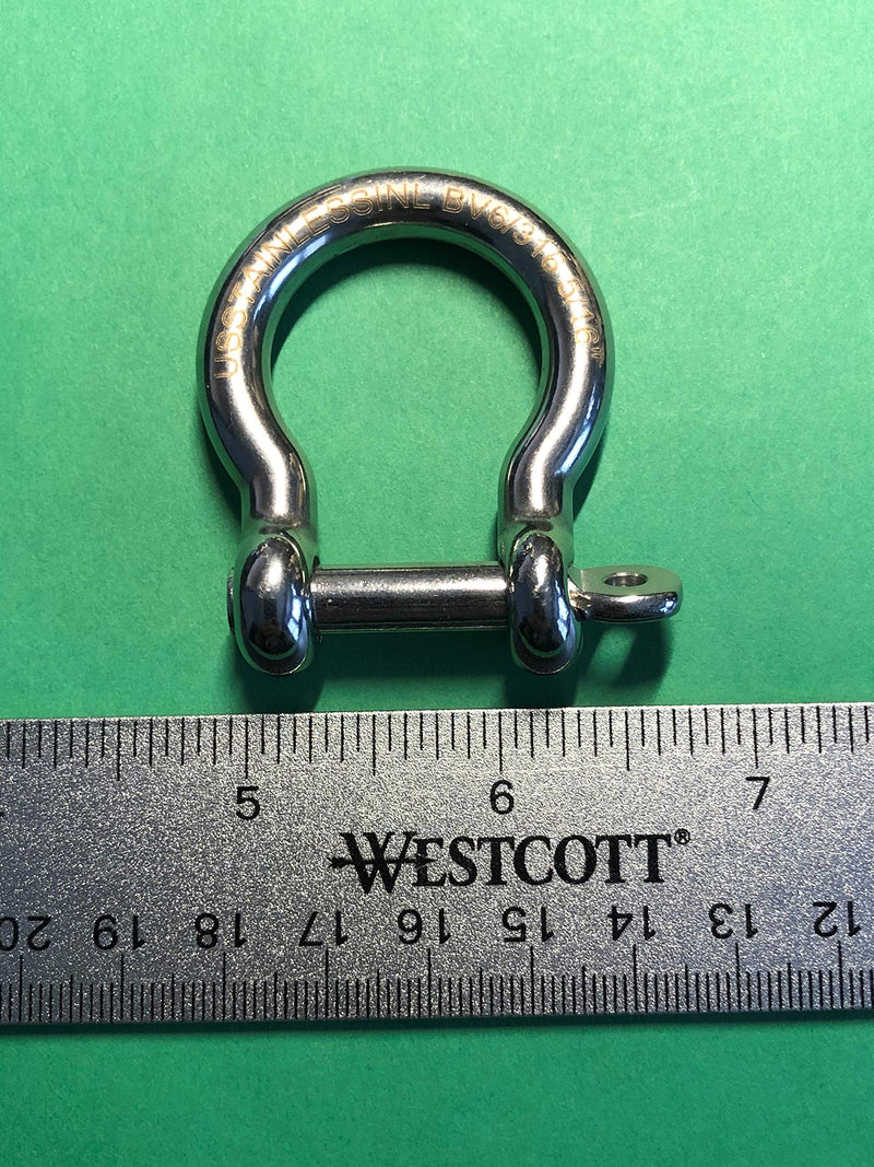 [AUSTRALIA] - Stainless Steel 316 Bow Shackle with Locking Pin 5/16" (8mm) Marine Grade 