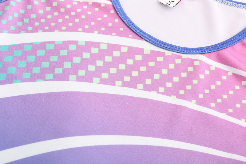 Boys Gymnastics Leotards One-piece Dancing Tumbling Practice Athletic Leotards 4-10Years Gradient Purple 9-10 Years - BeesActive Australia
