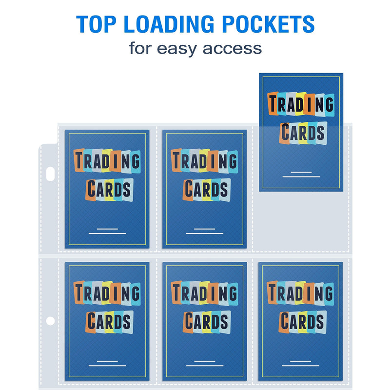36 Pack 9 Pocket Page Protector, Sooez Trading Card Sleeves Pages Baseball for 3 Ring Binder, Sheets Standard Size Cards, Sport Game Business Cards 36 - BeesActive Australia