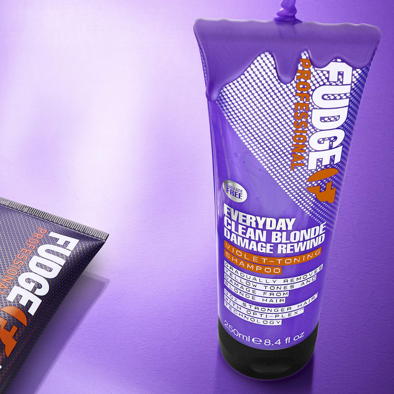 Fudge Professional Purple Conditioner, Everyday Clean Blonde Damage Rewind Gradual Toning for Blonde Hair, 250ml - BeesActive Australia