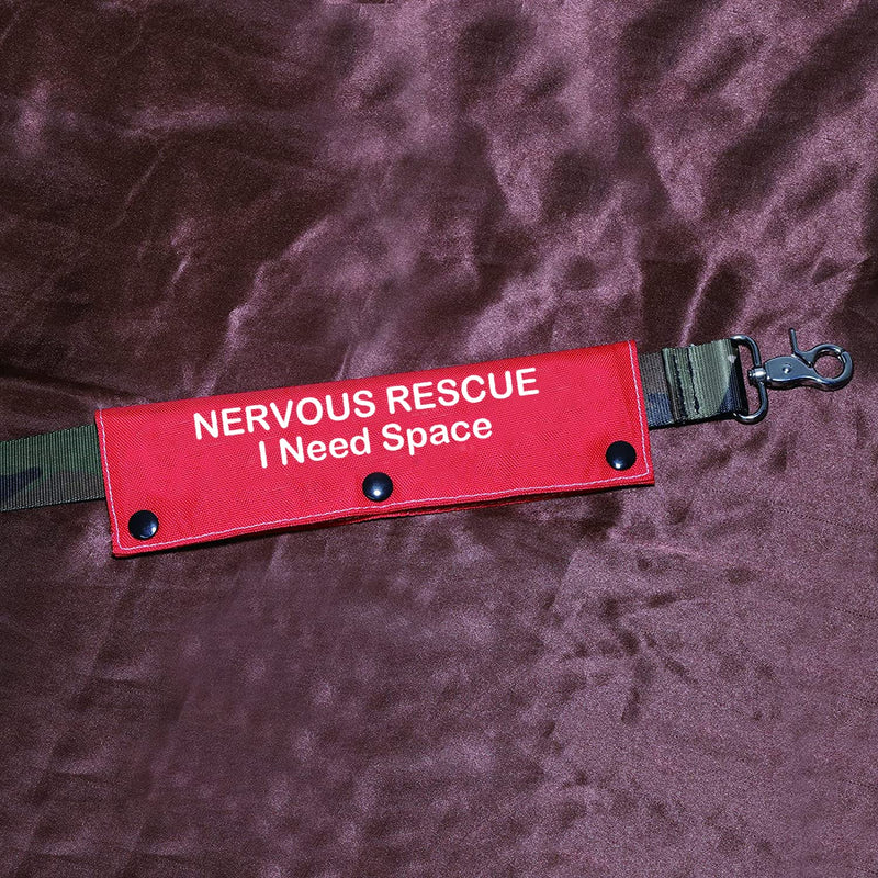 Funny Dog Leash Sleeve Nervous Rescue I Need Space Dog Leash Wrap Wrap Alert Hanging ID Patch Tag Pet Birthday Gift Nervous Rescue-Sleeve - BeesActive Australia