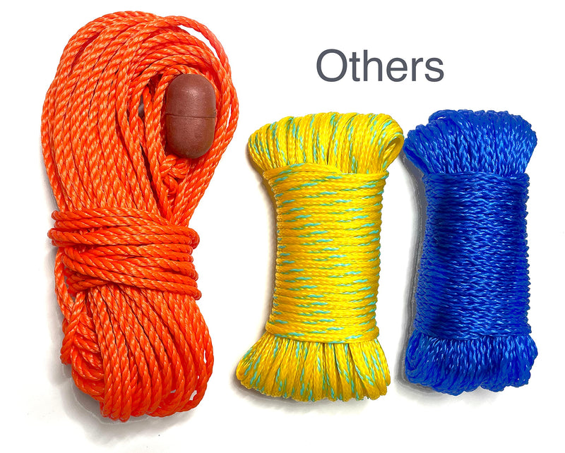 AirFly Poly Line Rope and Buoy Float for Crab Trap, Lobster Trap, Prawn Trap, 100 Feet, 1/4 Inch, Orange - BeesActive Australia