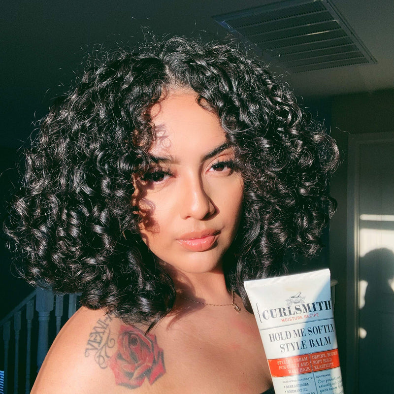 Curlsmith - Hold Me Softly Style Balm - Vegan Soft Hold Styling Cream for Wavy and Curly Hair, Natural Look (237ml) - BeesActive Australia
