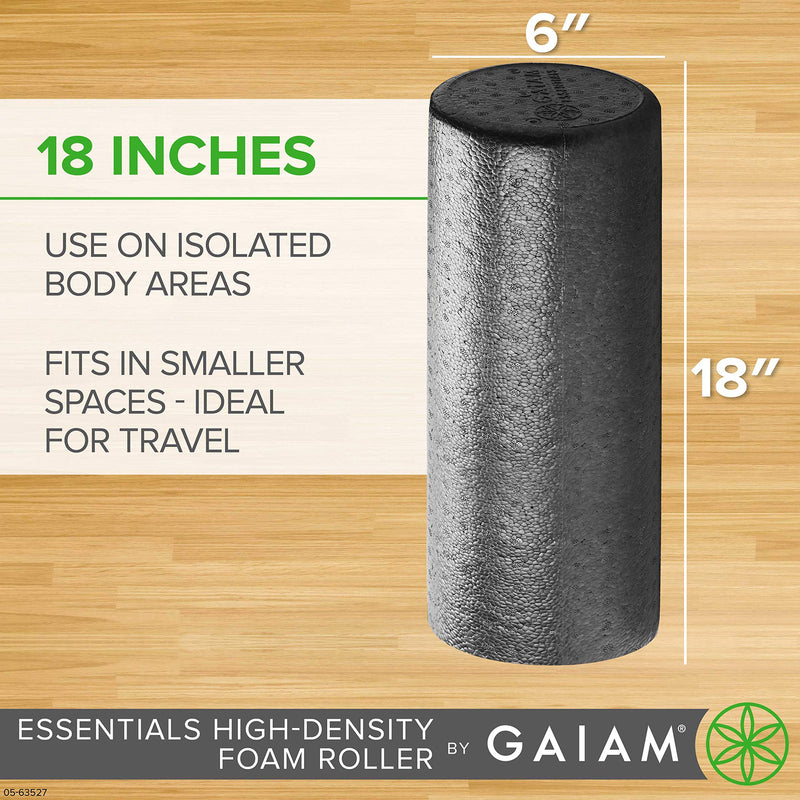 Gaiam Essentials Foam Roller, High Density Firm Deep Tissue Muscle Massager for Back Pain & Sore Muscles 18 inch | Purple - BeesActive Australia
