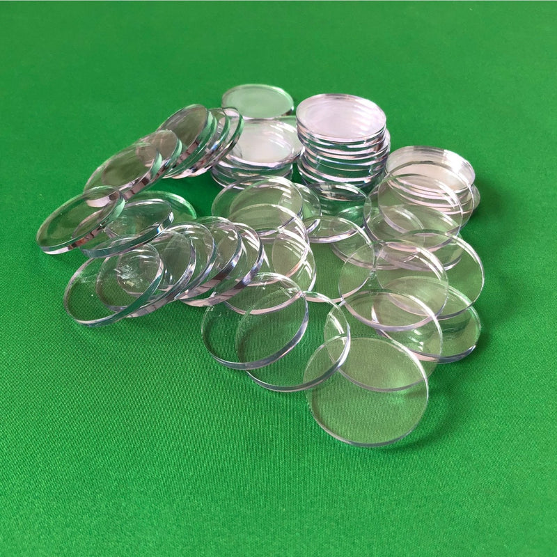 Yuanhe Clear Acrylic Poker Chip Spacers,50pcs/100pcs/200pcs 50pcs - BeesActive Australia