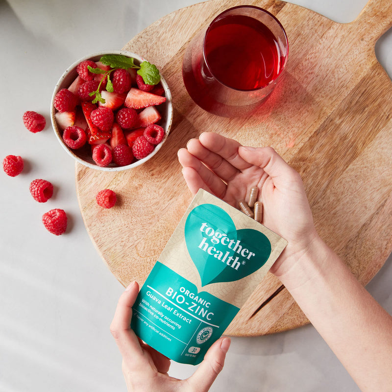 Organic Zinc supplement - Together Health - Natural Source of Zinc from Guava Leaves - Vegan - Made In The UK - 30 Vegecaps - BeesActive Australia