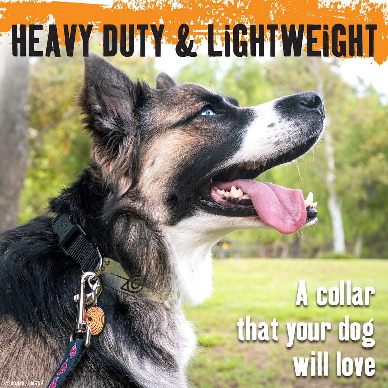 Naruto Dog Collar for Large Dogs, Medium, XS/Small Puppy Collars - Parent Rogue - Black Large (18" - 26") - BeesActive Australia