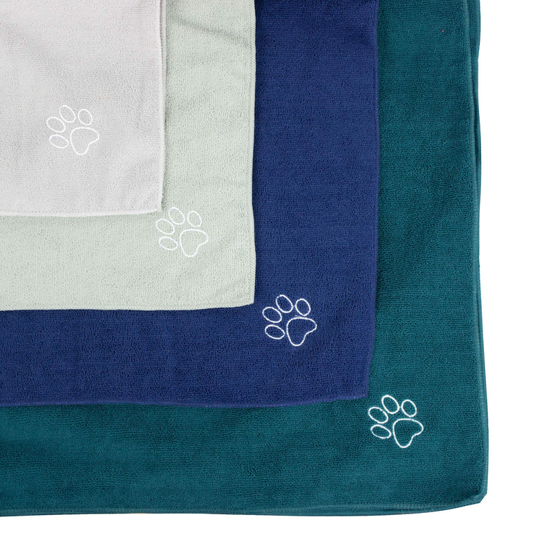 My Doggy Place - Super Absorbent Microfiber Towel - Dog Bathing Supplies - Microfiber Drying Towel - Washer Safe 2 Pack Deep Teal - BeesActive Australia