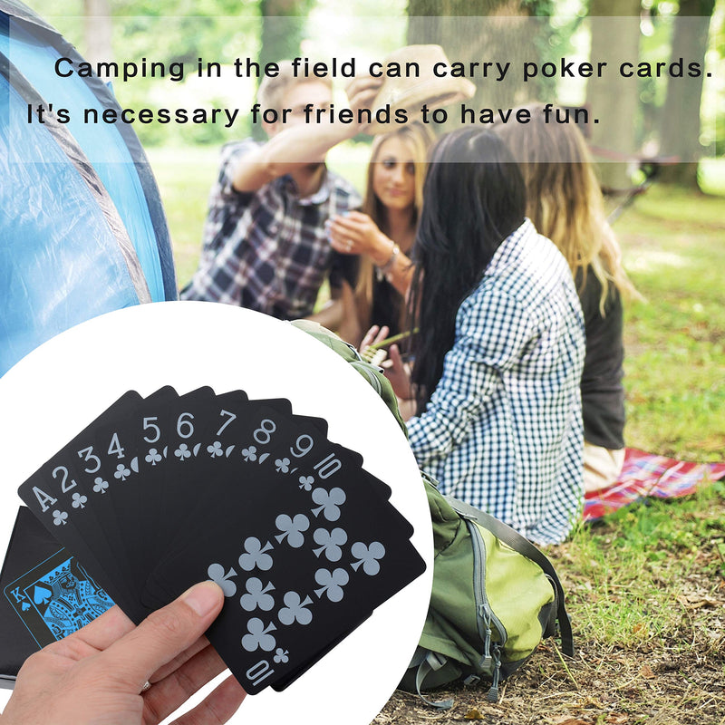 Poker Playing Cards Dice Sets Poker Table Cards PVC Waterproof Stacking Cup Dice Grade AAA Precision 19mm Serialized Casino Craps Dice with Razor Edges and Corners for Classic Magic Tricks Deck Blue - BeesActive Australia
