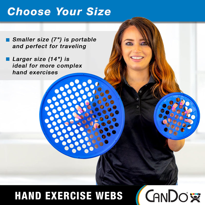 Cando® 10-0884 Power-Web LATEX-free - Hand Grip Trainer, Hand strengthener - diameter 17 cm, blue (strong) - BeesActive Australia