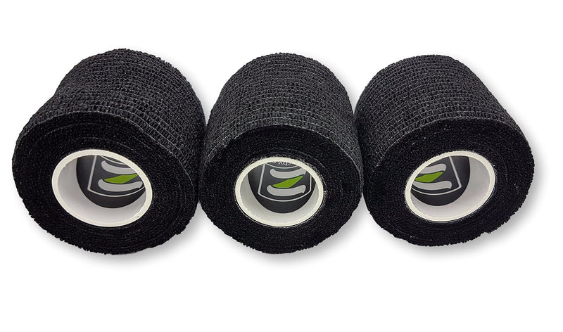 zechy Grip Tape - Hockey, Baseball, Lacrosse, Anything You Need a Better Grip on - 2 inch by 15 feet (3 Pack) Black - BeesActive Australia