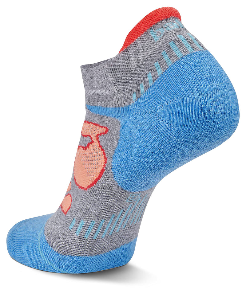 Balega Women's Enduro V-Tech No Show Socks (1 Pair) Midgrey/Blue Small - BeesActive Australia