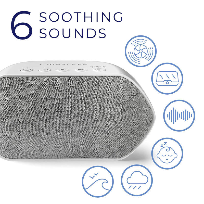 Yogasleep Soundcenter Travel White Noise Machine With 6 Natural Sounds & Sleep Timer, Brown Noise For Relaxing, Meditation, Office Privacy & Better Sleep, Nursey & Registry Must Have For Baby & Adults - BeesActive Australia