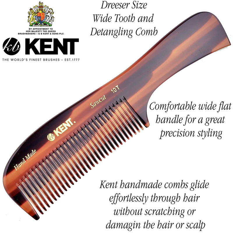 Kent 10T 205mm Large Handled Womens Rake Hair Comb (PACK OF 1) 1 Count (Pack of 1) - BeesActive Australia