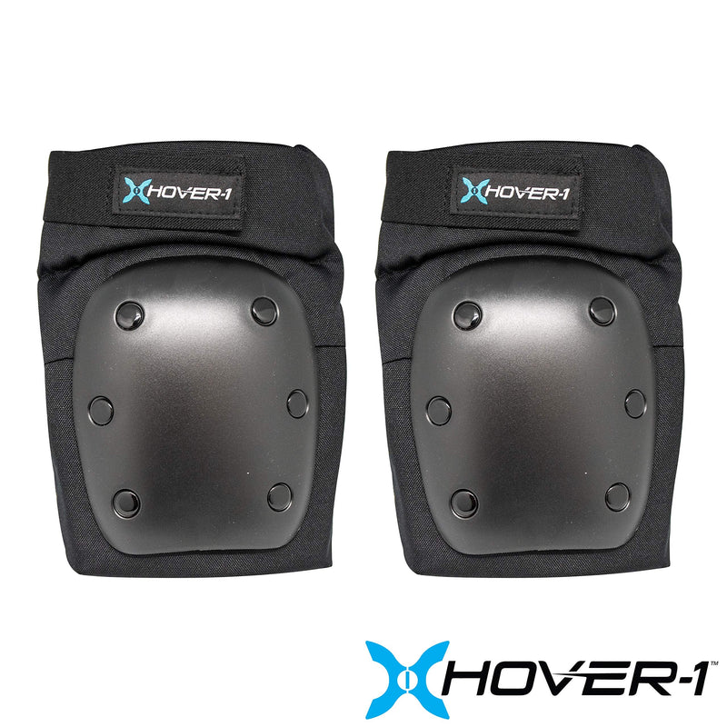Hover-1 Nylon Protective Elbow Pads | Knee Pads & Wrist Guards, For Ages Above 8, Hard PP Shells Impact Resistance & EVA Foam Padding, Large, Black - BeesActive Australia