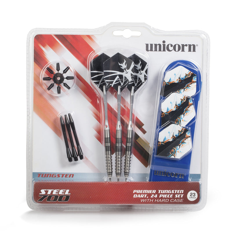 Unicorn Steel 700 24-Piece Dart Set Includes Hard Case for Storage Designed for Use with Bristle Dartboards - BeesActive Australia