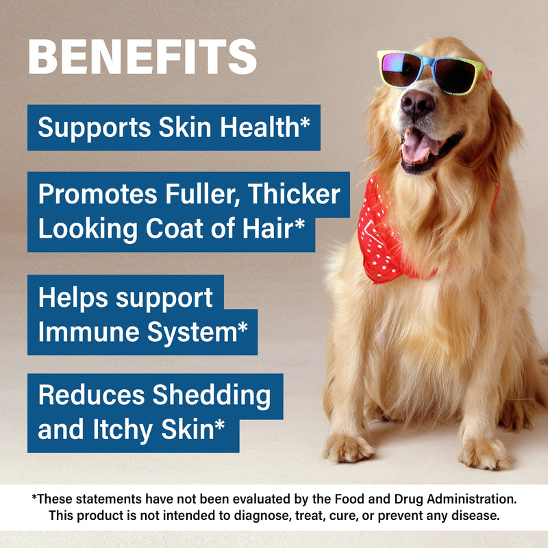 PawMedica Omega 3 for Dogs, Dog Skin and Coat Supplement for Dogs with Fish Oil Dogs Love, Dog Omega 3 Helps with Dog Dry Skin, Dog Omega 3 6 9 Vitamin for Dogs, Omega 3 Dog Chews for Dog Allergies - BeesActive Australia