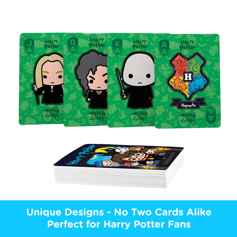 [AUSTRALIA] - AQUARIUS Harry Potter Playing Cards - Chibi Themed Deck of Cards for Your Favorite Card Games - Officially Licensed Harry Potter Merchandise & Collectibles - Poker Size with Linen Finish 