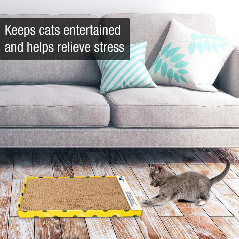 OurPets The Wave Curved Catnip Cat Scratcher (Cat Toys for Indoor Cats, Catnip Toys, Cat Gifts & Cat Toys Interactive) [Includes Cosmic Catnip- North-American Grown Catnip] Far-N-Wide Pack of 1 - BeesActive Australia