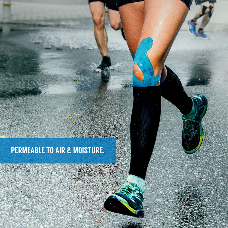 Proworks Kinesiology Tape | 5m Roll of Elastic Muscle Support Tape for Exercise, Sports & Injury Recovery Light Blue - BeesActive Australia