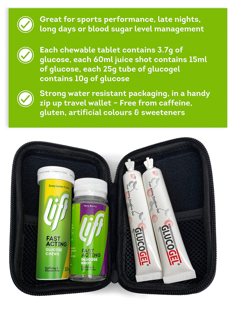 Hypowallet Hypo Wallet Contains Gluco Tabs, Gluco Juice & Gluco Gel, Fast Acting Glucose1 Units - BeesActive Australia