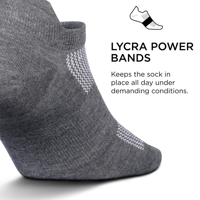 [AUSTRALIA] - Feetures High Performance Ultra Light No Show Tab Sock Solid Medium Heather Gray 